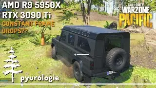 AMD Ryzen 9 5950X + RTX 3090 Ti Warzone Pacific Caldera 180 FPS AVG Severe Frame Drop to 120