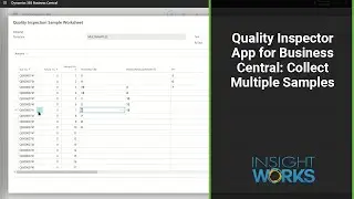 Quality Inspector App for Business Central: Collect Multiple Samples