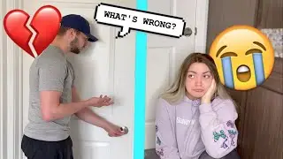 CRYING with the DOOR LOCKED prank!! *cute reaction🥺*