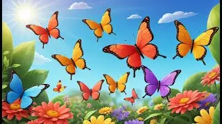 Six Little Toy Butterflies Flap Their Wings | Magical Colors & Counting Song