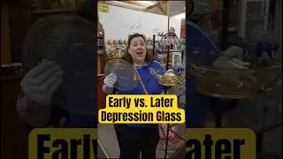 How to Tell Early vs. Later Depression Glass Thrift Shopping by Dr. Lori