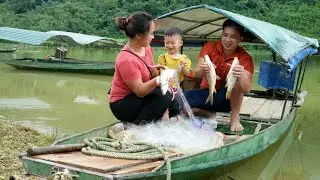 Release fishing nets during the rainy season when water levels are high - Chúc Tòn Bình