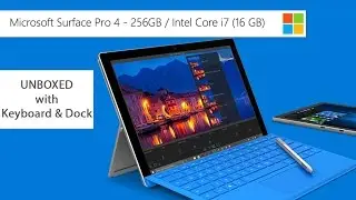 Microsoft Surface Pro 4 Unboxing with Keyboard & Dock by Apple User
