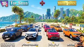GTA 5 All Fortuner Vs All Scorpio Vs All Safari Vs All Xuv Drag Race