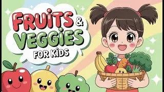 Learn Fruits and Vegetables 🍓🥕 | Healthy Food Names for Kids | Learn With Miss Melon