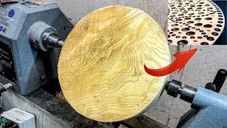 Woodturning / carving &ndash; Heart of Holes Plate