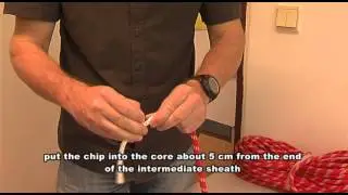 TeNOTE - chip installation into a rope made with SECURE technology
