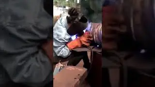 Backwelding a 12 inches pipe - Fabrication Shop Victorias Milling Company