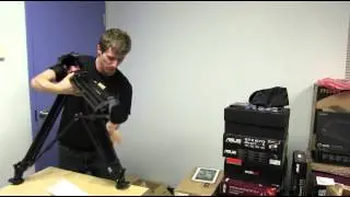 Manfrotto 546B Tripod with MVH502A Fluid Head Tripod System Unboxing & First Look Linus Tech Tips