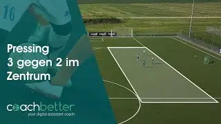 Neue Fu&szlig;ball&uuml;bung ⚽ Pressing | 3 gegen 2 im Zentrum | coachbetter