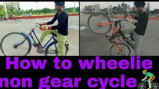 How to wheelie / non gear cycle in 20day 🚴 # DJ stunt rider