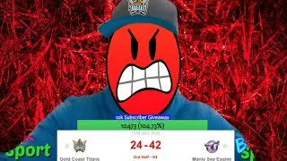 Gold Coast Titans Fan LOSES HIS MIND During Manly Sea Eagles Game!
