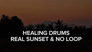 Healing Handpan Music: Real Orange Sunset to Dark Sky | Raw 4K (No Filter, No Loop)