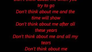 Daniele Negroni - Dont think about me (Lyrics)