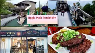 Uggle parken Stockholm || Eidi sy ki shopping|| SPICE VILLA restaurant  review Stockholm