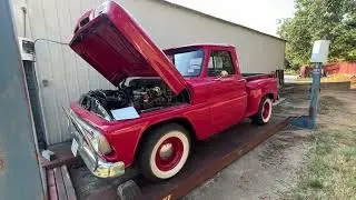1964 Chevy truck top side inspection at Classic Auto Repair