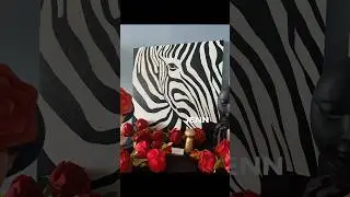 Black&white - zebra #art #painting #drawing #artist #decorative painting#zebra #zebrapainting