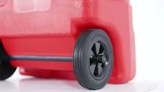 95L Plastic Fuel Tank with Wheels Manual Pump Fuel Transfer Tank 25 Gal Plastic Fuel Caddy, Diesel T