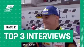 MotoE&trade; 2023 #GermanGP | Race 2 Podium with Garzo, Torres and Casadei ⚡