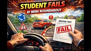 STUDENT FAILS AT MINI ROUNDABOUT FOR NOT GIVING WAY TO CAR AHEAD SIGNALLING TOWARDS THEM!!!