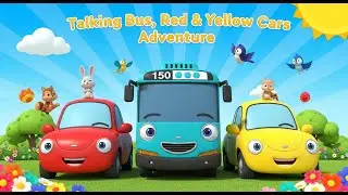🚗 Приключения на красных и жёлтых машинках | Веселая гонка на машинках для детей | Kidsanimafun