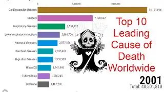 Top 10 Leading Causes of Death Worldwide (1990-2017) Ranking History / Timeline.