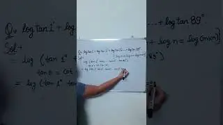 Find the value of: log(tan1^@)+log(tan2^@)+.....+log(tan89^@).