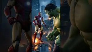 Hulk vs Iron Man 😱 | Brains vs Power |Epic AI Fight 🔥#shortsfeed #fyp  #hulk #marvel #youtubeshorts