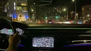 2021 Audi A8 60 L TFSI Downtown Ottawa, Canada. Night Drive POV Meditation, Sleep, Relaxation.