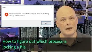 The process cannot access the file because it is being used by another process.