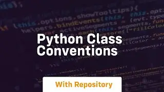 python class conventions