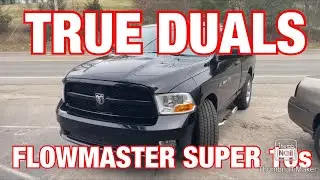 2012 Dodge Ram 5 7L HEMI TRUE DUAL EXHAUST w/ FLOWMASTER SUPER 10s!!