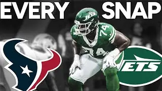 Olu Fashanu - Every Snap - Jets vs Texans Week 9