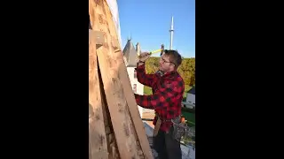 Restauration de la charpente du Châtelet d'entrée de Montpoupon