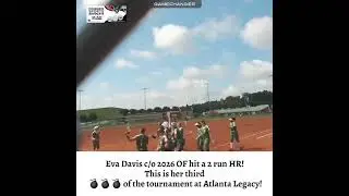 Eva Davis c/o 2026 OF hit a 2 run HR!  This is her third 💣💣💣 of the tournament at Atlanta Legacy!