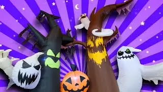 New Haunted Forest Giant Inflatable Halloween Ghost Tree Halloween In July! #halloween
