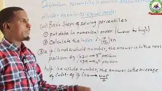 Percentiles and Percentiles Ranks // Mathematics Form Four Classes // Teacher: Mohamed Awil Abdilahi