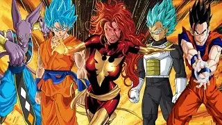 Dark Phoenix vs Beerus,Goku,Vegeta and Gohan