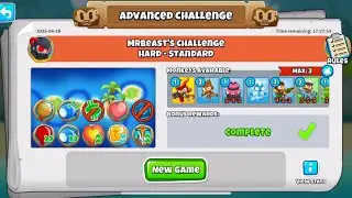 BTD6 ADVANCED CHALLENGE MRBEAST'S CHALLENGE HARD - STANDARD April 18, 2025