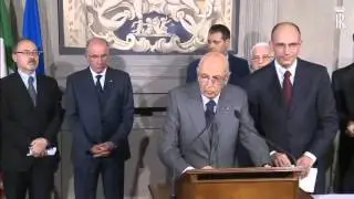 Roma - Governo, Enrico Letta annuncia la lista dei ministri (27.04.13)