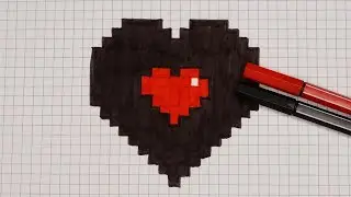 DIY Handmade Pixel Art | How to draw a cute Heart | Valentines Day Mothers Day | Draw with Me