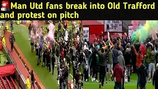 🚨Man Utd fans break into Old Trafford and protest on pitch