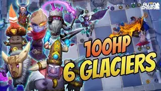 PERFECT 100HP Game with 6 GLACIERS First Try! Auto Chess #8