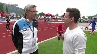 Hypo Meeting G&ouml;tzis 2019 - Siebenkampf - 100m H&uuml;rden - Interview Georg Werthner
