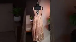 Shimmer Party Outfit | Structured Bodice & Tiered Flare Dress | Boutique Wear