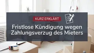 Fristlose K&uuml;ndigung wegen Zahlungsverzug im Mietrecht