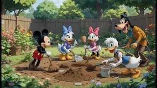 Mickey Mouse and the Magical Red Rose Garden🌹
