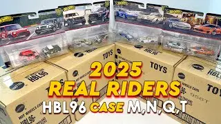 Hot Wheels Real Riders HBL96 2025 &mdash; Unboxing 4 Cases! (M, N, Q & T)