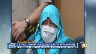 Pit bull owner convicted in fatal mauling dies: Family may be planning to sue sheriff's department
