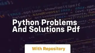 python problems and solutions pdf